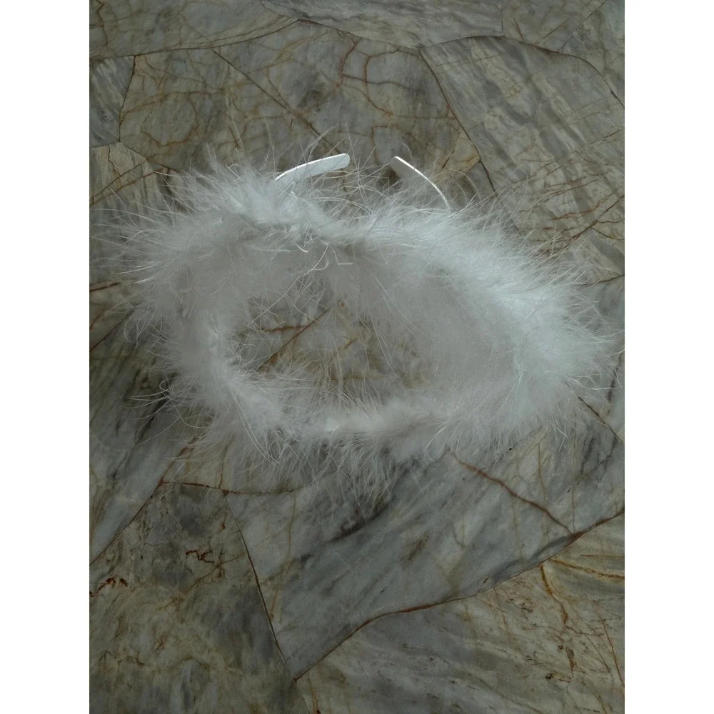 White Feather Angel Halo Headband‎ Costume Accessory Marabou Ethereal White